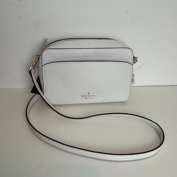 kate spade Handbags - Kate Spade Saffiano Leather Camera Bag in White Dove NWT